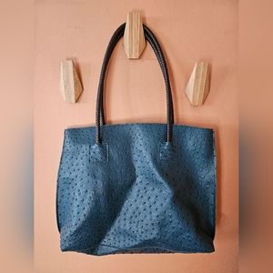 Faux Ostrich XL bag laptop diaper purse any large tote zippered